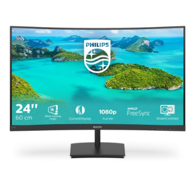 PHILIPS MONITOR CURVO 23.6 VA FHD 4MS 250CDM. VGA/HDMI MULTIMEDIALE