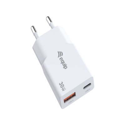 ALIMENTATORE 30W GAN 2 PORTE SLIM W 1*USB C+1*USB A QC+PD3.0