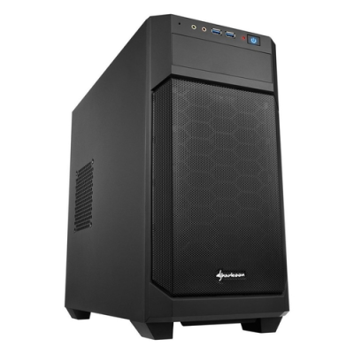 SHARKOON CASE MINI-ITX. MICRO-ATX. 2XUSB3.0. AUDIO IN-OUT. 1X120MM FAN FRONT. 1X120MM FAN REAR