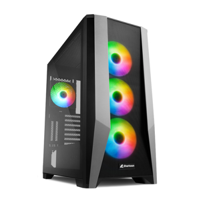 SHARKOON CASE TG7M RGB ATX VETRO TEMPERATO. 7 SLOT ESPANSIONE. 3X120MM FAN FRONT. 1X120MM FAN REAR
