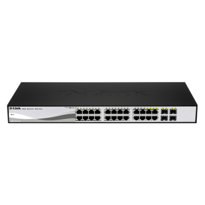D-LINK SWITCH 28 PORTE GIGABIT DI CUI 24 POE + 4 PORTE SFP SMART MANAGED