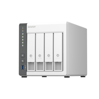 QNAP NAS TOWER 4BAY ARM 4CORE 2.0GHz 2XSATA 6GB/S 3.5`/2.5` 4GB RAM 1X2.5GBE 1X1GBE. 2XUSB2.0 1XUSB3
