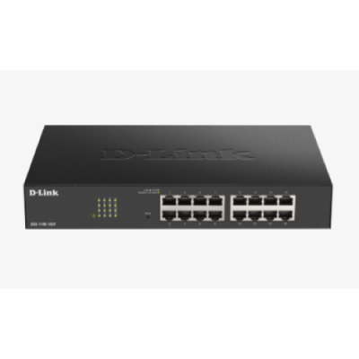 D-LINK SWITCH 16 PORTE GIGABIT SMART MANAGED. FANLESS. 802.1Q VLAN. 802.1p QoS. 11 RACKMOUNT INSTALLATION