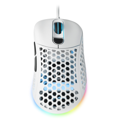 SHARKOON MOUSE GAMING LIGHT2-200. WHITE. 16000 DPI MAX. RGB. 6 TASTI. USB 1.8MT. BIANCO