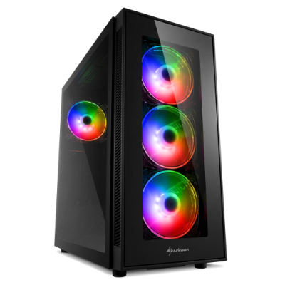 SHARKOON CASE TG5 PRO RGB. ATX. 2xUSB 3.0. 2xUSB 2.0. 7 SLOTS.