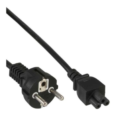 InLine Cavo alimentazione elettrica Notebook spina C5 a spina CEE 77 (Schu.ko.). nero. 3m