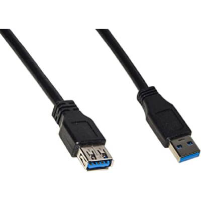 CAVO USB 3.0 A-A 3MT M/F BK PROLUNGA IN RAME