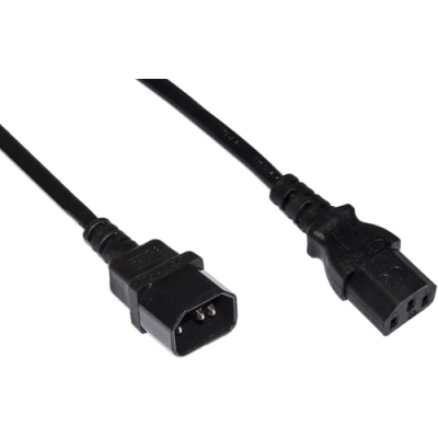 CAVO ALIMENTAZIONE 1.8MT M/F BK PROLUNGA C13-C14