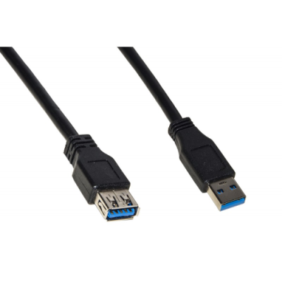 CAVO USB 3.0 A-A 0.5MT M/F BK PROLUNGA IN RAME