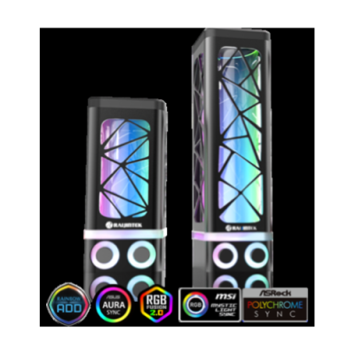 RAIJINTEK SERBATOI ANTILA PURE R240B BLK 5V ARGB H263mm 700ml G1/4