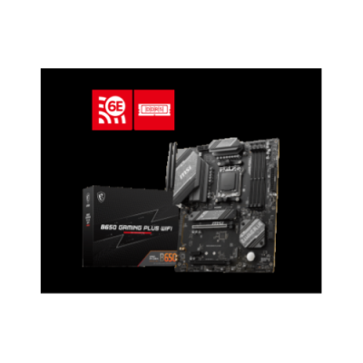 MSI MB AMD B650. B650 GAMING PLUS WIFI. AM5. 4DDR5. 2 PCI-E. 2 M.2. HDMI/DP. ATX