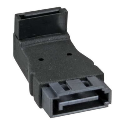 InLine Adattatore SATA Typ-L 7pin femmina a SATA Typ-L 7pin maschio angolato a 90 gradi verso lalto