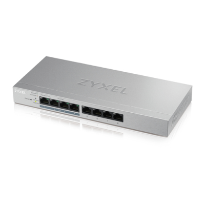 ZYXEL SWITCH UNMANAGED PLUS 8 PORTE GIGABIT (4 PoE). EASY MANAGEMENT PER VLAN. QoS. DESIGN SENZA VENTOLE. DESKTOP