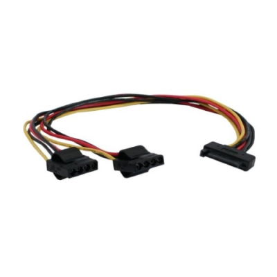 InLine Cavo SATA alimentazione da 15pin Power SATA maschio (Alim.) a 15pin Power SATA femmina (HDD) cscatto 4pin femmina 5.25