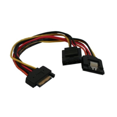InLine Cavo alimentazione interno da 4 pin IDE/PATA ( 5.25` ) maschio a SATA 15 pin femmina. 0.3m - Angolato 90?