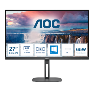 AOC MONITOR 27 LED IPS QHD 16:9 4MS 300 CDM. PIVOT. DP/HDMI. MULTIMEDIALE