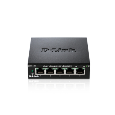 D-LINK SWITCH 5 PORTE 10/100 CASE METALLICO