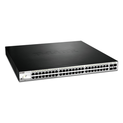 D-LINK SWITCH EASYSMART 52 PORTE GIGABIT POE 370W 4 SLOT SFP/COMBO 19 RACKMOUNT