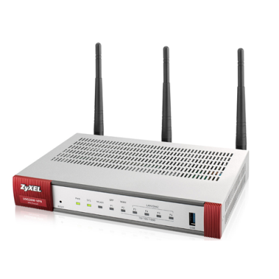 ZYXEL FIREWALL VPN SECURITY GATEWAY 20W. 1xWAN. 4xLAN. 1xSFP. 1xUSB. VPN: 10 IPSec/L2TP. 5 SSLVPN