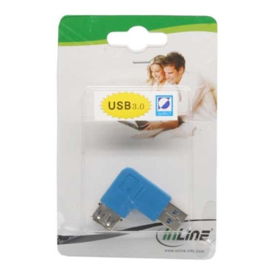 InLine Adattatore USB 3.0 Type-A maschio a USB 3.0 Type-A femmina a 90 gradi a sinistra