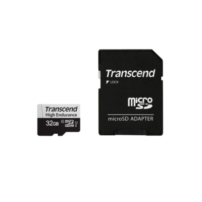 TRANSCEND MEMORY CARD 32GB microSD w/ adapter U1. High Endurance