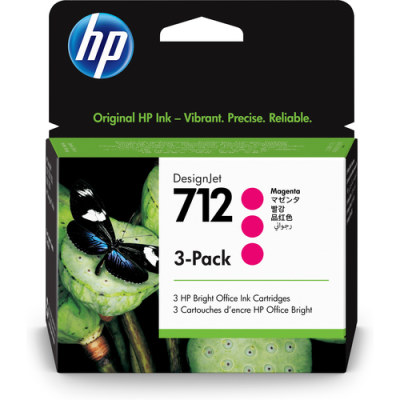 HP CART INK MAGENTA 712. 3 PACK