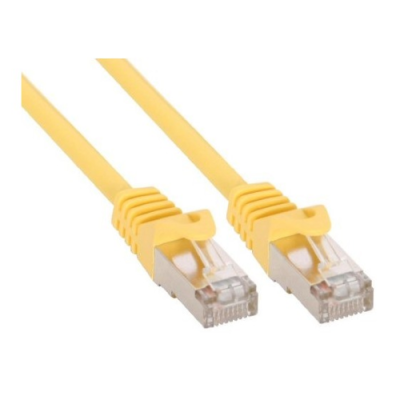 InLine Cavo Patch per rete dati Lan Cat.5e. 2x RJ45. schermatura FUTP. colore giallo. 10m