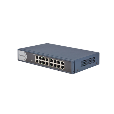 HIKVISION SWITCH 16 PORT GIGABIT UNMANAGED SWITCH 16 GIGABIT RJ45 PORTS. 19-INCH RACK-MOUNTABLE STE