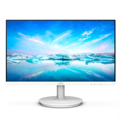 PHILIPS MONITOR 23.8 LED IPS 16:9 FHD 4MS 250 CDM. INCLINABILE. VGA/HDMI. MULTIMEDIALE. BIANCO