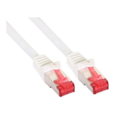 InLine Cavo Patch per rete dati Lan Cat.6. 2x RJ45. doppia schermatura SFTP (PiMf). HalogenFree. colore bianco. 5m
