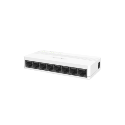 HIKVISION SWITCH L2. UNMANAGED. 8 10/100M RJ45 PORTS. DESKTOP PLASTIC SWITCH