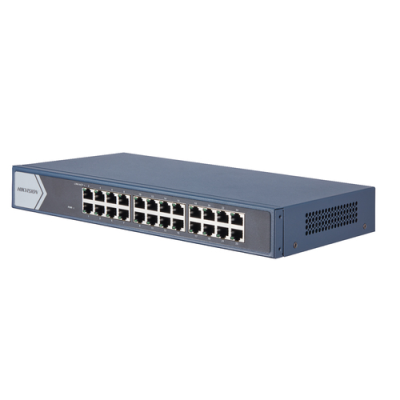 HIKVISION SWITCH 24 PORT GIGABIT UNMANAGED SWITCH 24 GIGABIT RJ45 PORTS. 19-INCH RACK-MOUNTABLE STE