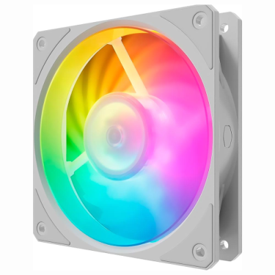COOLER MASTER VENTOLA MOBIUS 120P ARGB WHITE EDITION 120X25. ARGB GEN2. 02400 RPM