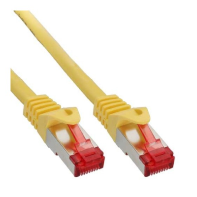 InLine Cavo Patch per rete dati Lan Cat.6. 2x RJ45. doppia schermatura SFTP (PiMf). HalogenFree. colore giallo. 7.5m