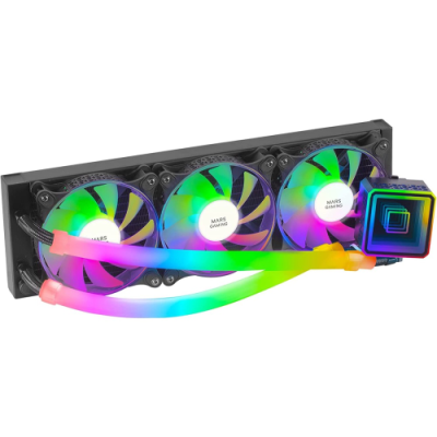 Mars Gaming ML-ULTRA360 ARGB Liquid Cooler con 3 Ventole PWM FDB ARGB. Tubi ARGB