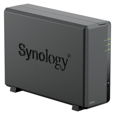 SYNOLOGY NAS TOWER 1BAY 2.5`/3.5` SSD/HDD SATA MAX 12TB. CPU quad-core Realtek RTD1619B RAM 1 GB DDR