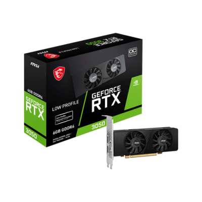 MSI VGA GEFORCE RTX 3050. RTX 3050 LP 6G OC. 6GB GDDR6. HDMI*2/DP. ATX. DUAL FAN. OC