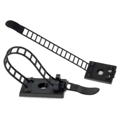 InLine Ferma cavi adesivo regolabile fino a 94mm. con foro di fissaggio. colore neutro. 10pz