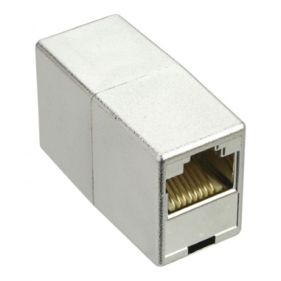 InLine Accoppiatore cavi Lan Cat.5e da RJ45 femmina a RJ45 femmina. schermato (STP). Involucro in plastica metallizzata