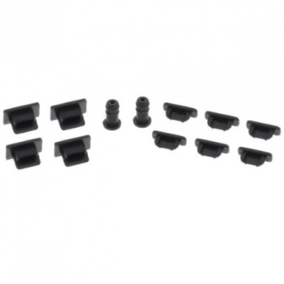 InLine Tappo di chiusura antipolvere protezione connettori e porte Smartphone. neri - Set 12pz