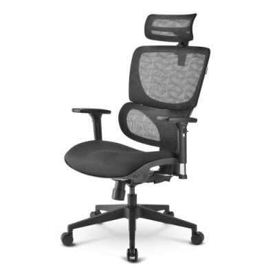 SHARKOON SEDIA OFFICE. FABRIC SEAT BASE. CLASS-4 GASLIFT. 3D ARMREST HEADREST. 5 HEIGHTS ADJUSTABL