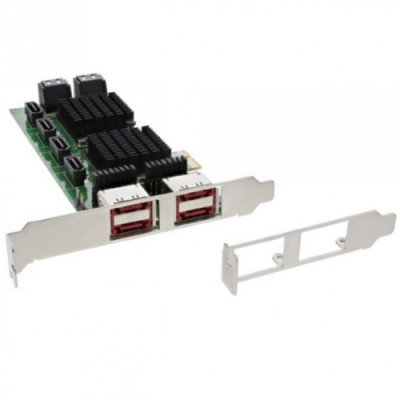 InLine Controller SATA. 8x SATA 6Gb/s 4x eSATA. PCIe 2.0 bulk