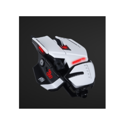 MAD CATZ GAMING MOUSE R.A.T. 6+ WHITE OTTICO ALLUMINIO 12K DPI 11xPULSANTI