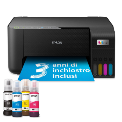 EPSON MULTIF. INK A4 COLORE. ECOTANK ET-2860. 33PPM. USB/WIFI. 3 IN 1