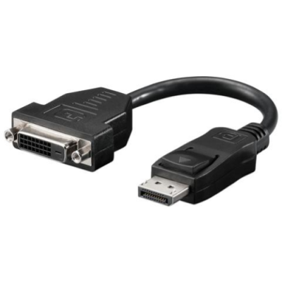 Cavo Monitor DisplayPort Maschio a DVI-D Femmina 20 cm Nero