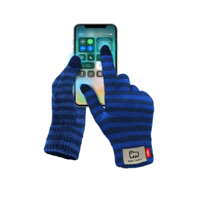 GUANTI INVERNALI UTILIZZABILI CON SCHERMO TOUCH. TAGLIA M. COLORE BLU - AZZURRO