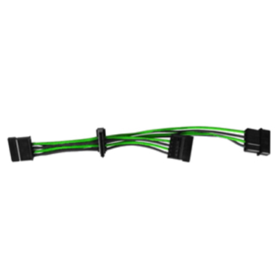 Prolunga Gammec per interna per PC da molex a 3 attacchi sata di colore nera e verde