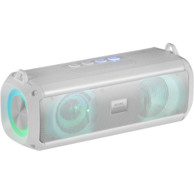 Mars Gaming MSB-XT. Altoparlante Portatile Soundbar 2in1. Illuminazione RGB Dinamica. Sistema Audio a 4 Driver 20W. Altoparlante Bluetooth 5.3 AUX/MicroSD/USB/FM Radio. Bianco