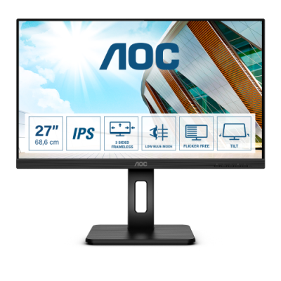AOC MONITOR 27 LED IPS QHD 16:9 4MS 300 CDM. PIVOT. VGA/DP/HDMI. MULTIMEDIALE