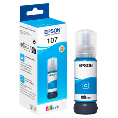 EPSON FLACONE INK CIANO 70ML PER SERIE ECO TANK. 107